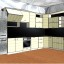 Кухня в стиле Модерн с фасадами МДФ с фрезировкой техно 0