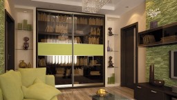 Шкафы Купе с комбинированными стеклянными фасадами