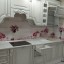 Кухня в Классическом стиле с фасадами МДФ патина серебро-выкрас под дерево со стеновой панелью из ор 6